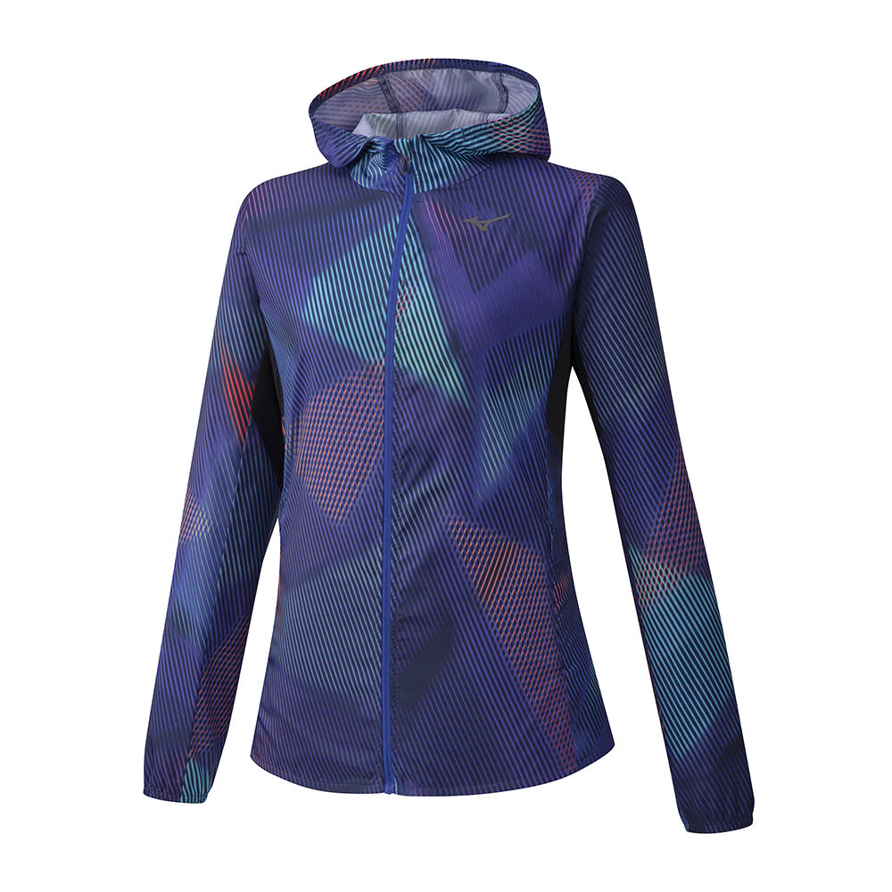 Giacca Mizuno Running Hoodie Donna - Blu - 73461-CJNK